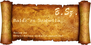 Balázs Szabella névjegykártya